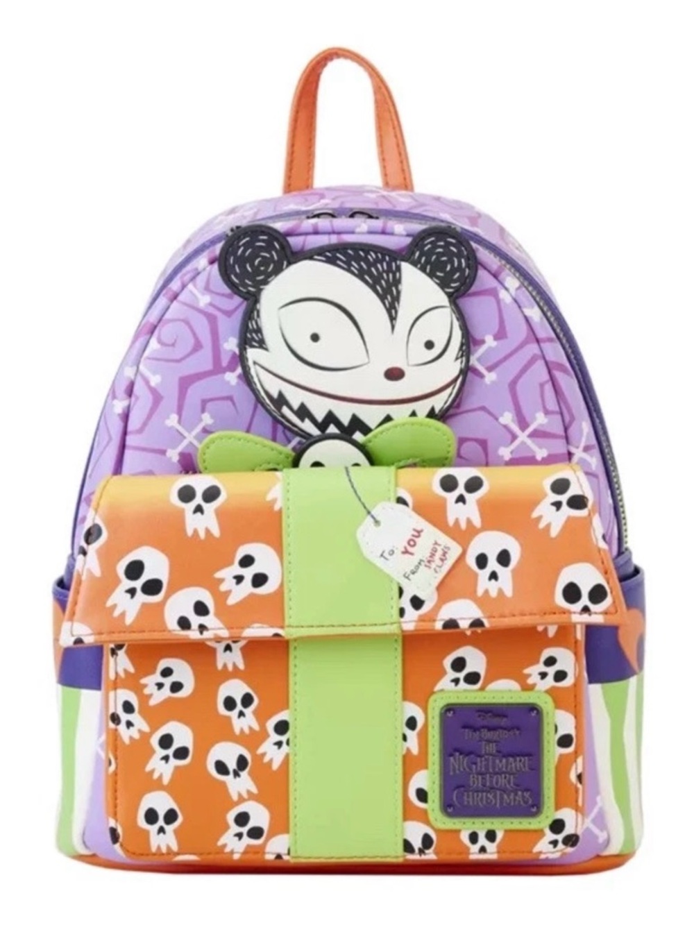 Loungefly Nightmare Before Christmas Purple Orange Green Mini Backpack